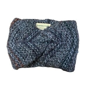 Bettina Knit Headband Womens OS Grey Twist Front Ear Warmer Made in Italy